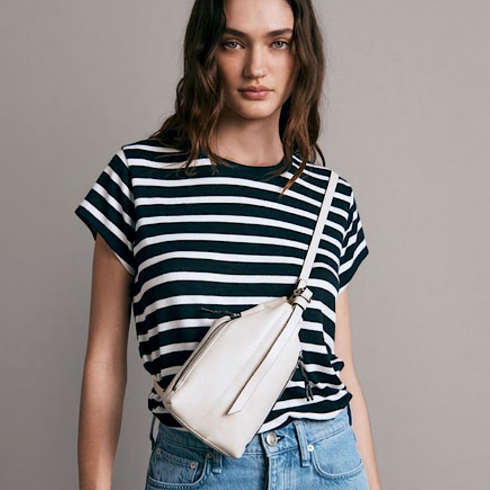 NEW Rag & Bone Hayden Mini Sling Crossbody Bag in Antique White